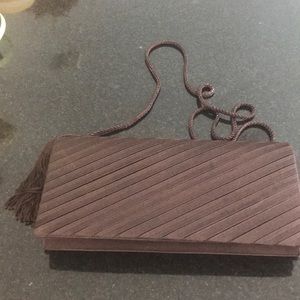 Brown evening purse